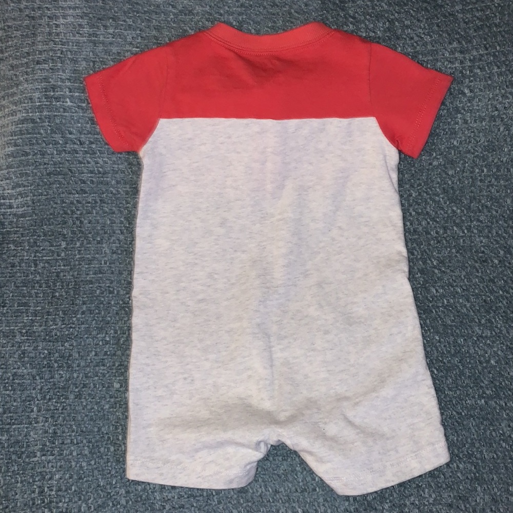 EUC! Carter’s Red and Gray Romper - Picture 2 of 3